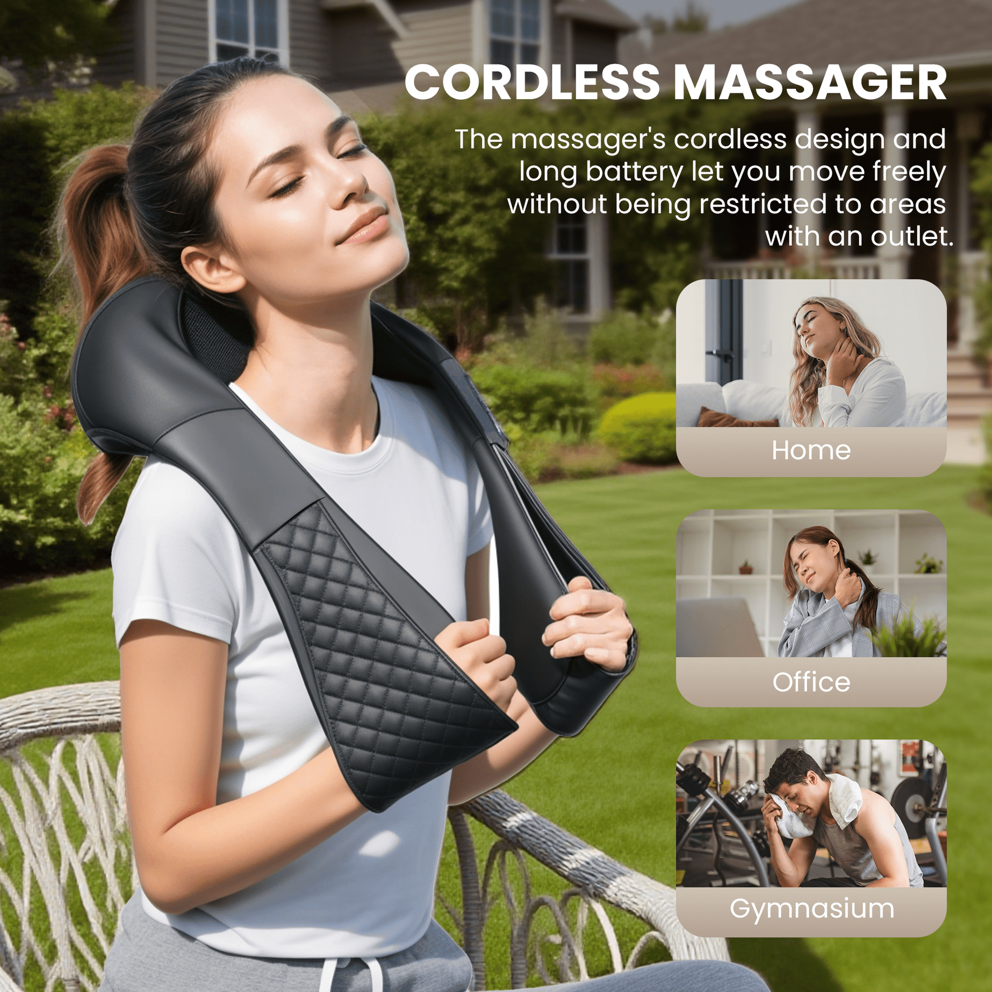 Cordless Shiatsu Neck & Shoulder Massager - detail