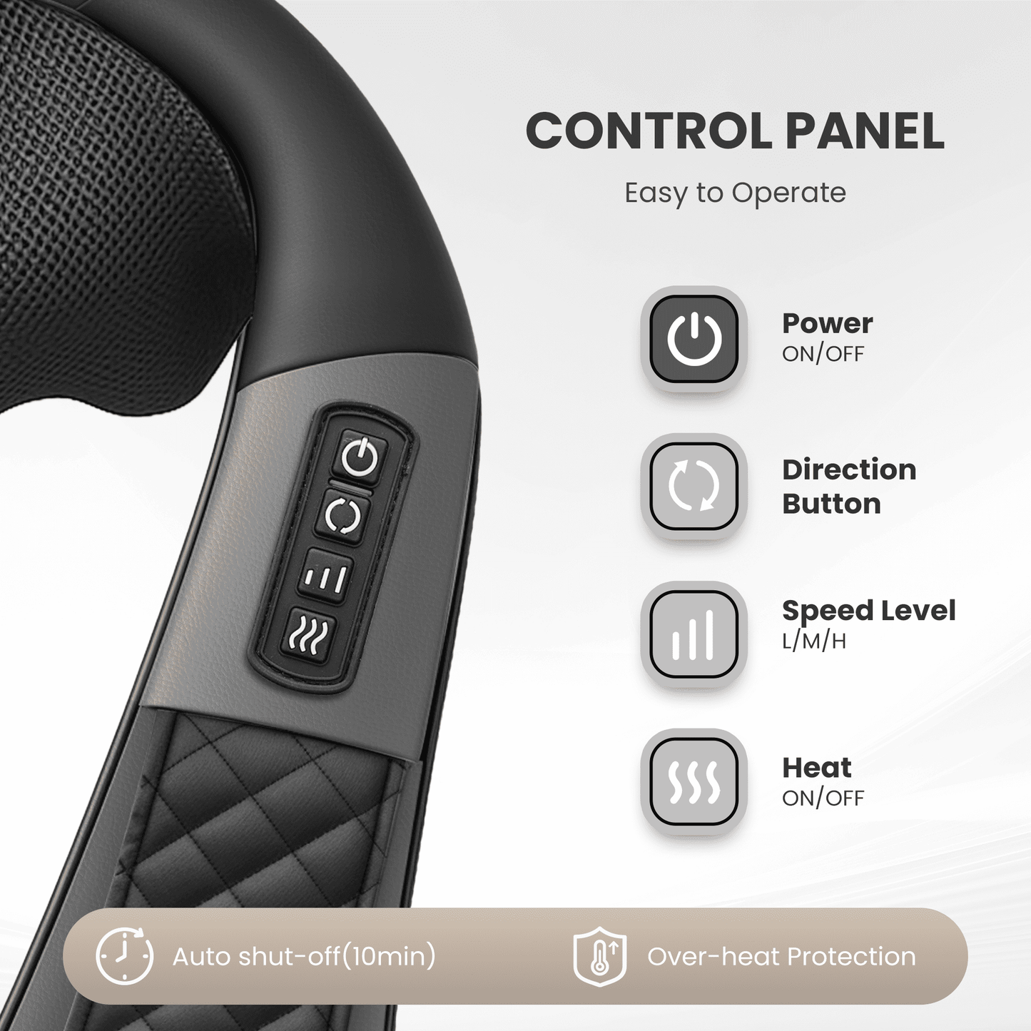 Cordless Shiatsu Neck & Shoulder Massager - detail