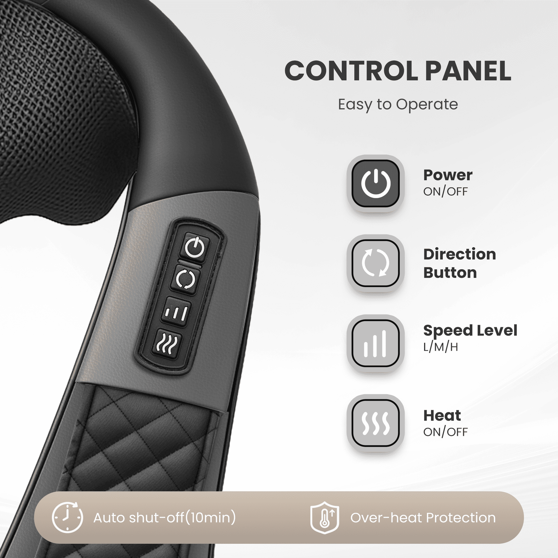 Cordless Shiatsu Neck & Shoulder Massager - detail