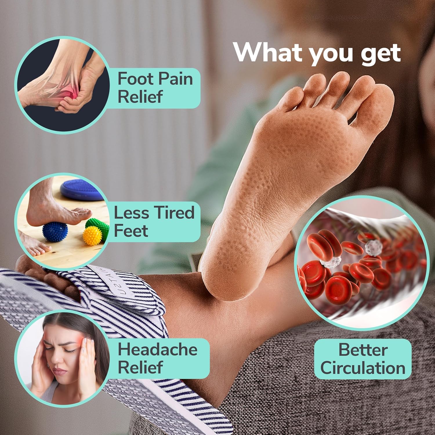 Acupressure Comfort Slippers - detail