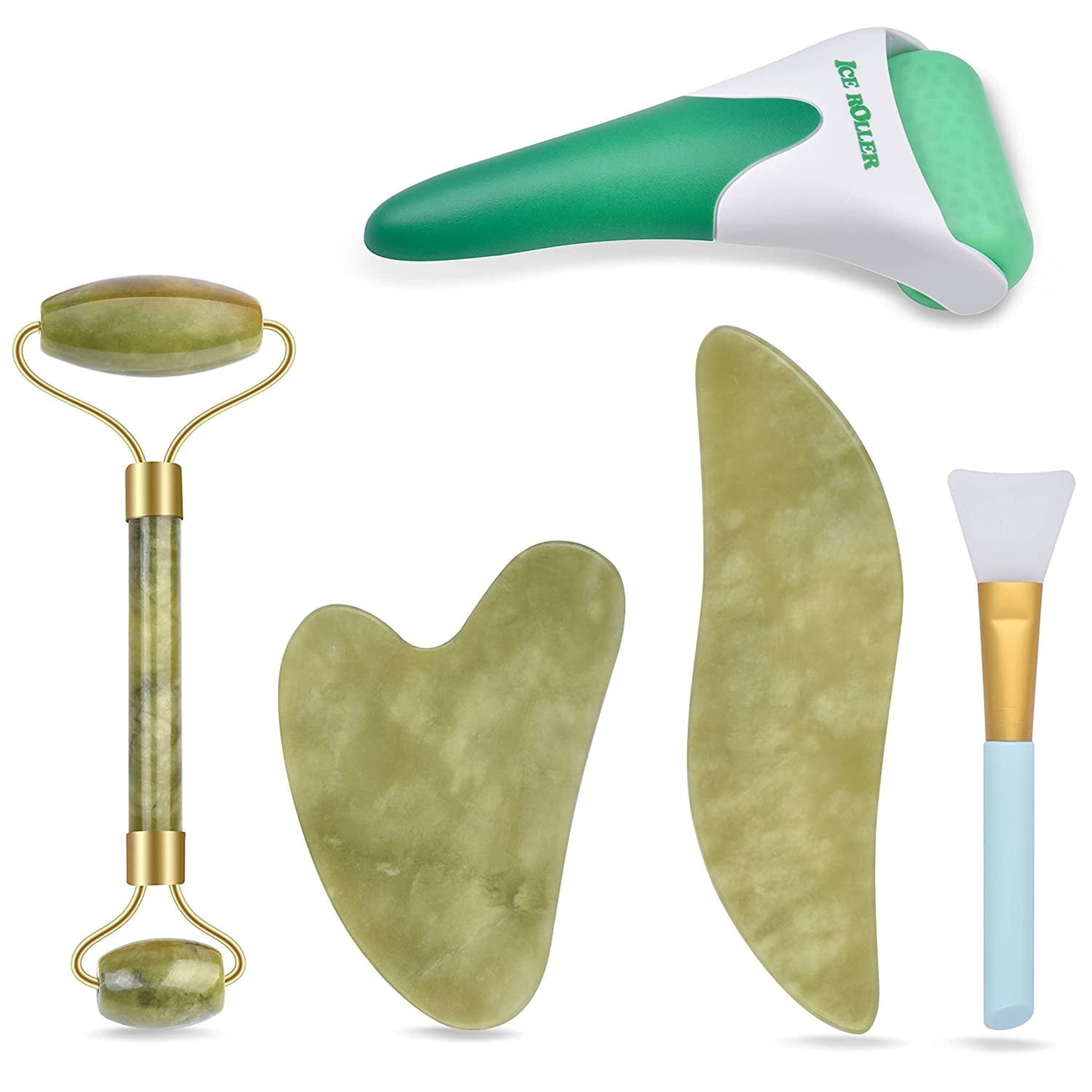 Charmonic 6-in-1 Ice Roller, Jade Roller & Gua Sha Set