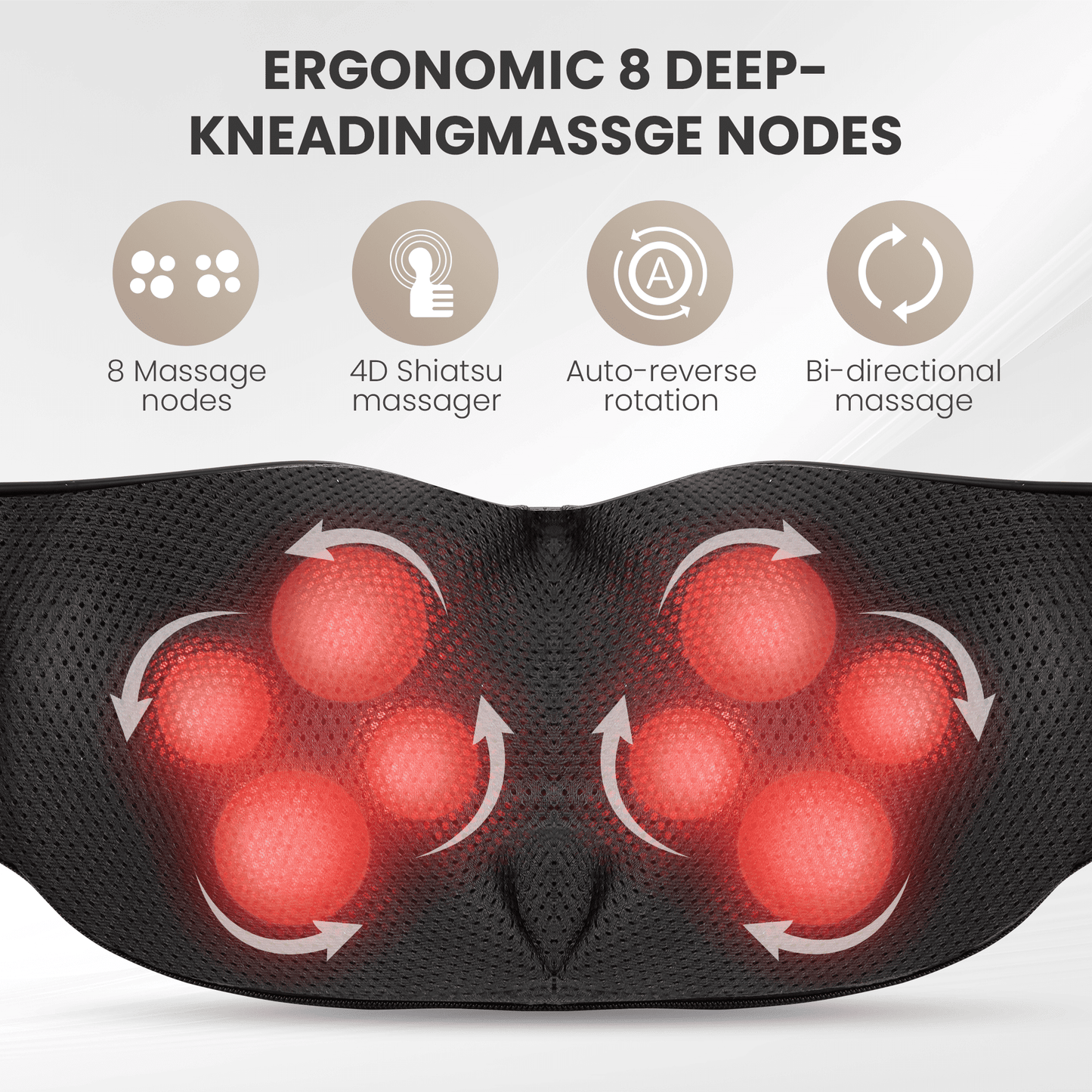 Cordless Shiatsu Neck & Shoulder Massager - detail